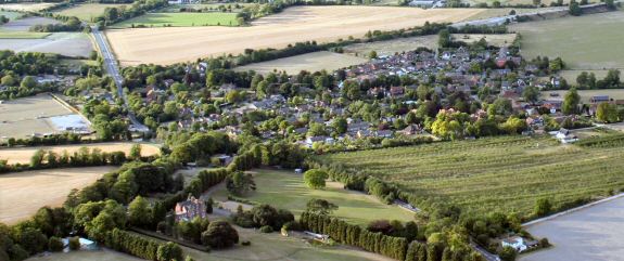 Aerial view of Upton